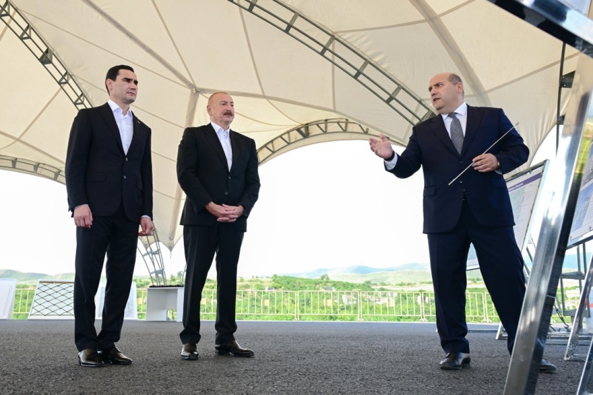 Президенты Азербайджана и Туркменистана ознакомились с восстановлением Физули-ФОТО 