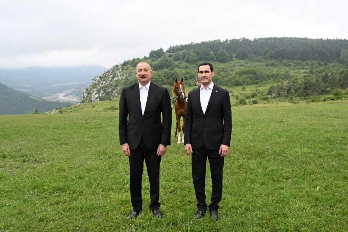 Ильхам Алиев подарил Президенту Туркменистана карабахского скакуна-ФОТО 