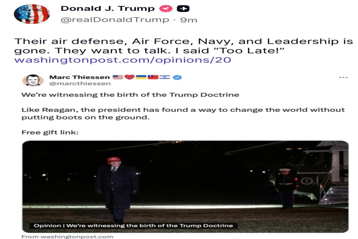 Трамп: Иран хочет переговоров, но «слишком поздно»-ФОТО 