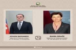 Главы МИД Азербайджана и Латвии провели телефонные переговоры