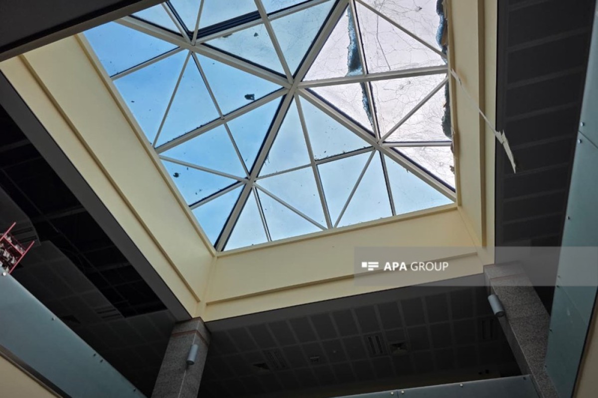 Нахчыванский аэропорт после падения иранского дрона-ФОТО 