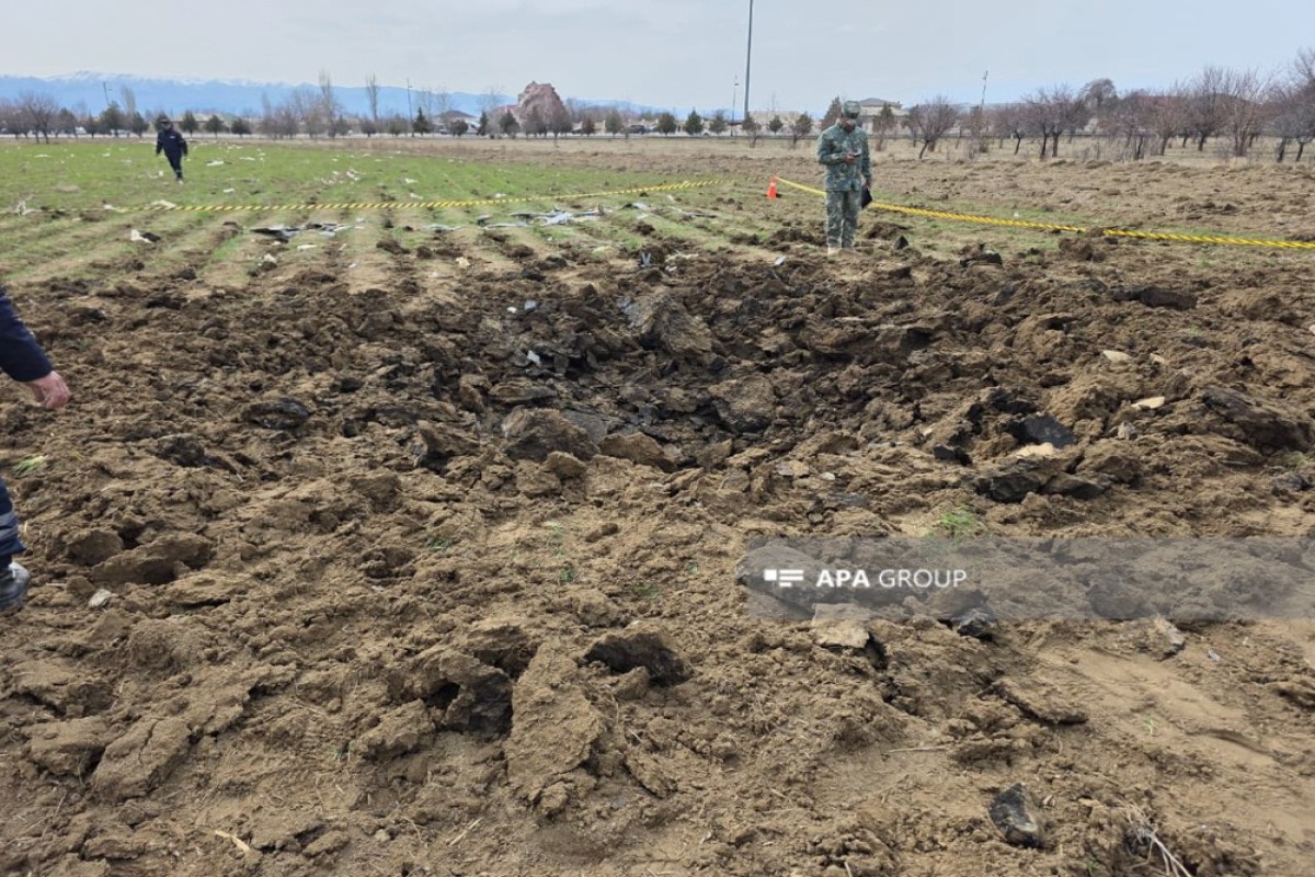 Новые кадры с места падения иранского дрона -ФОТО 