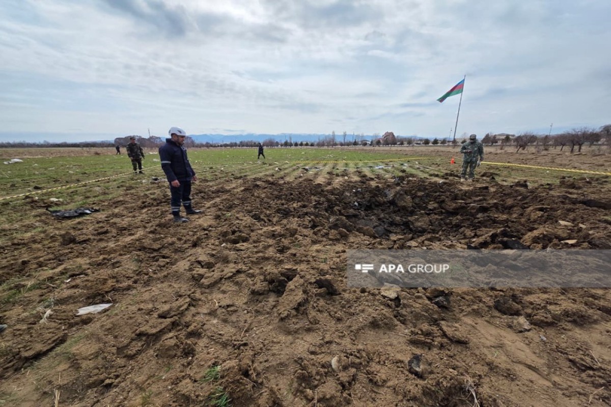 Новые кадры с места падения иранского дрона -ФОТО 