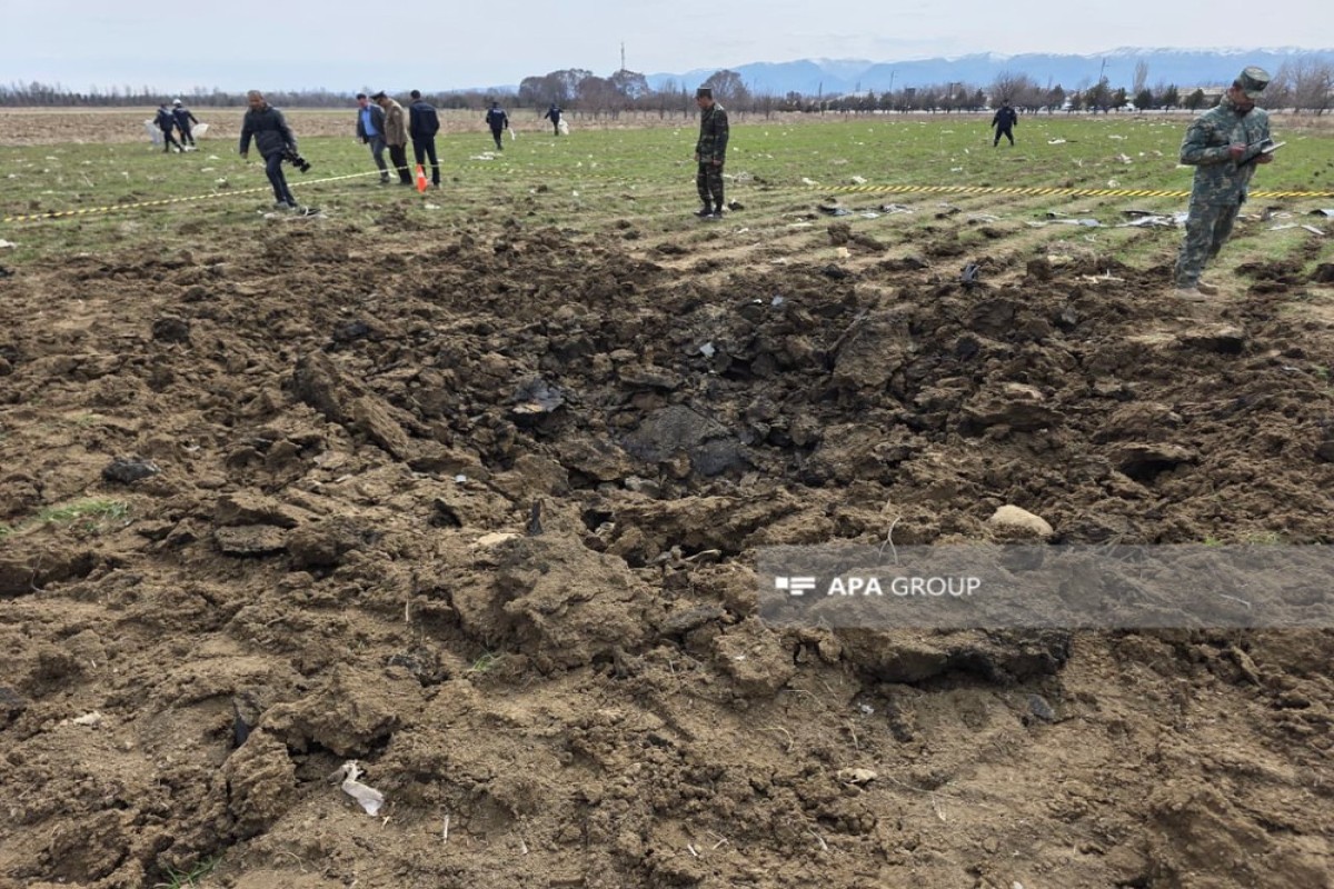 Новые кадры с места падения иранского дрона -ФОТО 