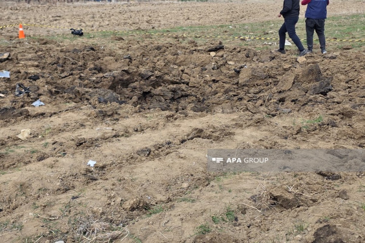 Новые кадры с места падения иранского дрона -ФОТО 