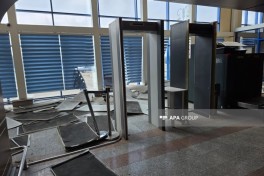 Нахчыванский аэропорт после падения иранского дрона-ФОТО 