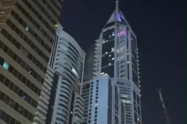 Иранский дрон врезался в небоскреб 23 Marina Tower в Дубае