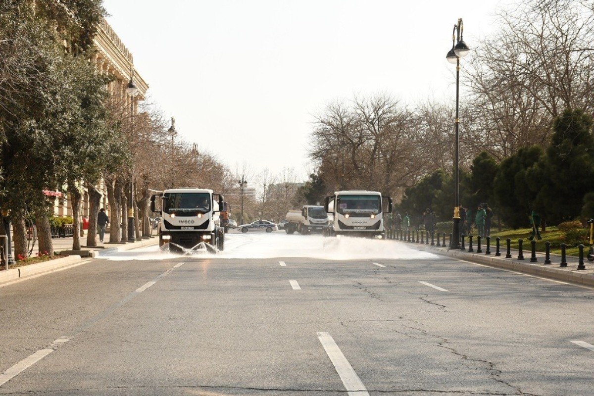 В столице продолжаются весенние работы по озеленению и уборке-ФОТО 