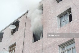 В Насиминском районе Баку произошел пожар в жилом доме-ВИДЕО 
