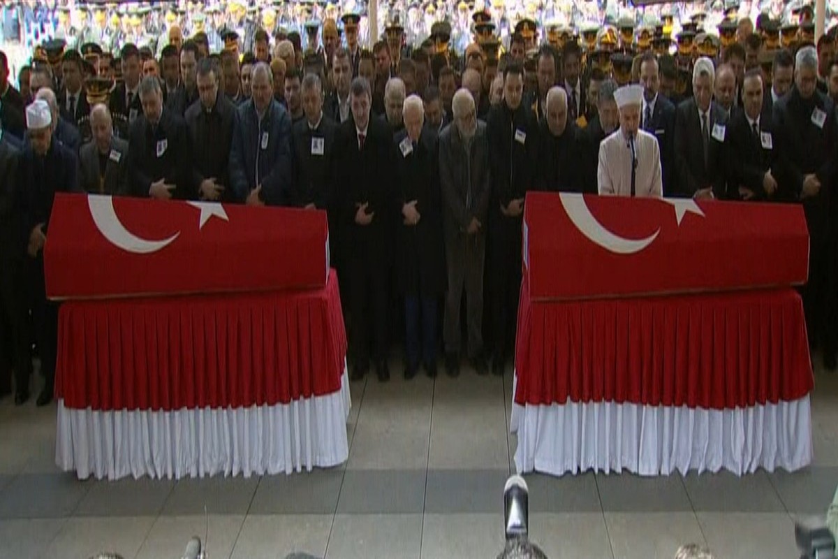 В Анкаре простились с погибшими при крушении вертолета в Катаре