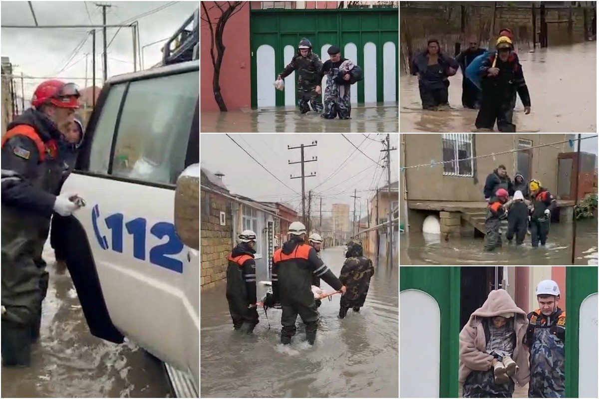 МЧС эвакуировало 84 человека из подтопленных территорий в Азербайджане