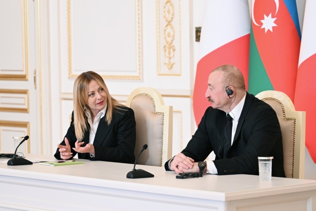 Президент Ильхам Алиев и Председатель Совета министров Италии выступили с заявлениями для прессы