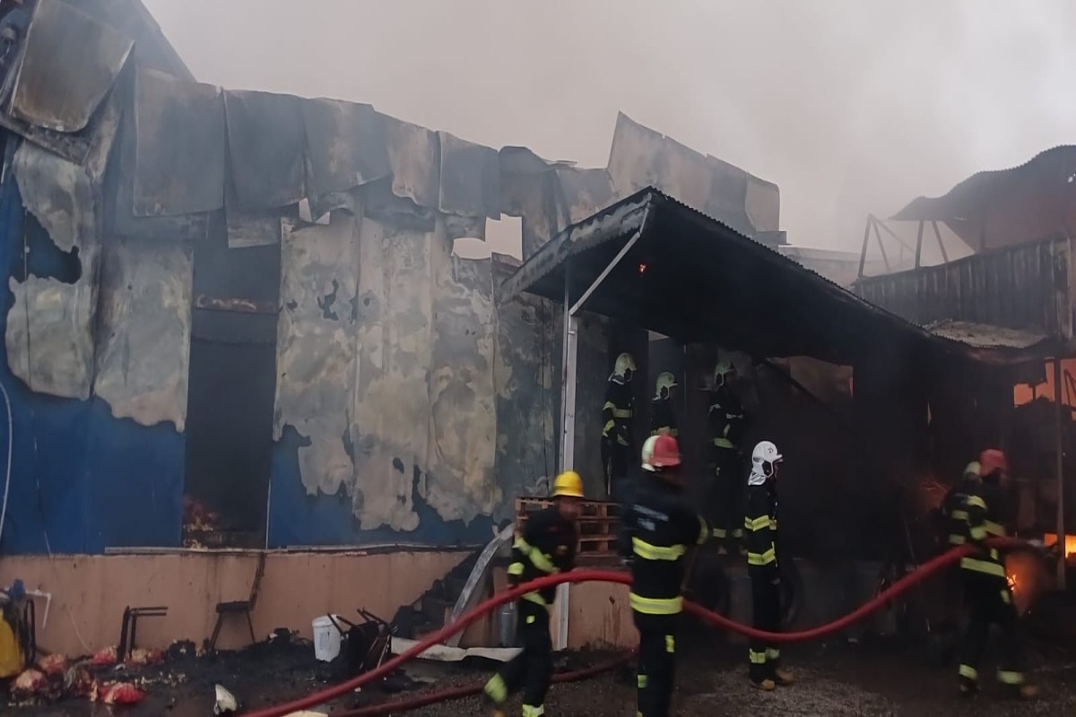 Пожар на заводе в Гяндже потушен-ОБНОВЛЕНО -ФОТО -ВИДЕО 