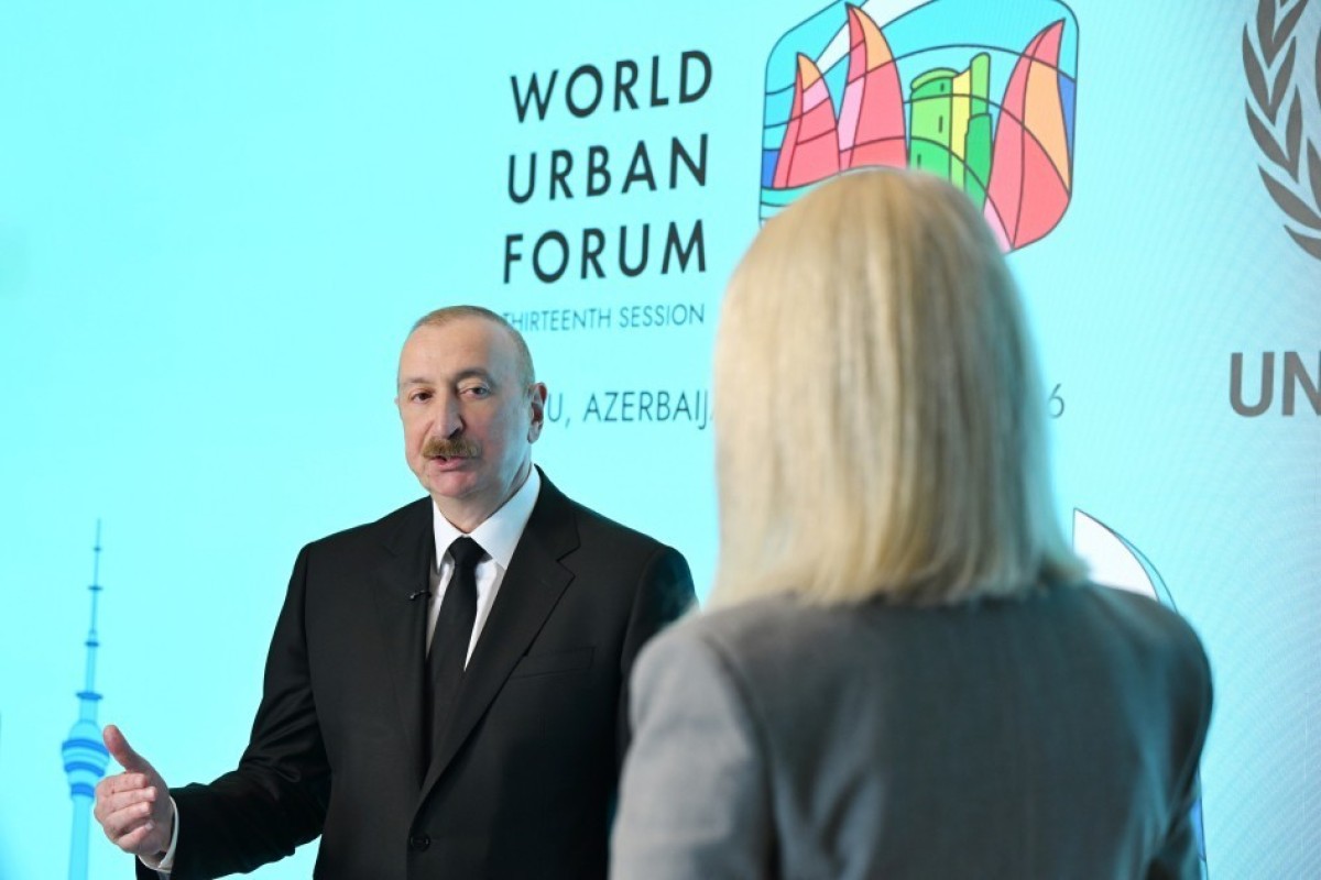 Президент Ильхам Алиев дал интервью телеканалу «Евроньюс»-ФОТО 