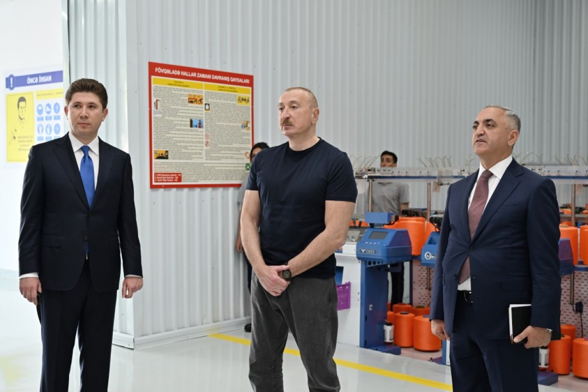 Ильхам Алиев открыл новое промышленное предприятие в Ханкенди-ФОТО 