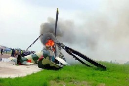 В Нигерии ищут выживших после крушения военного вертолета