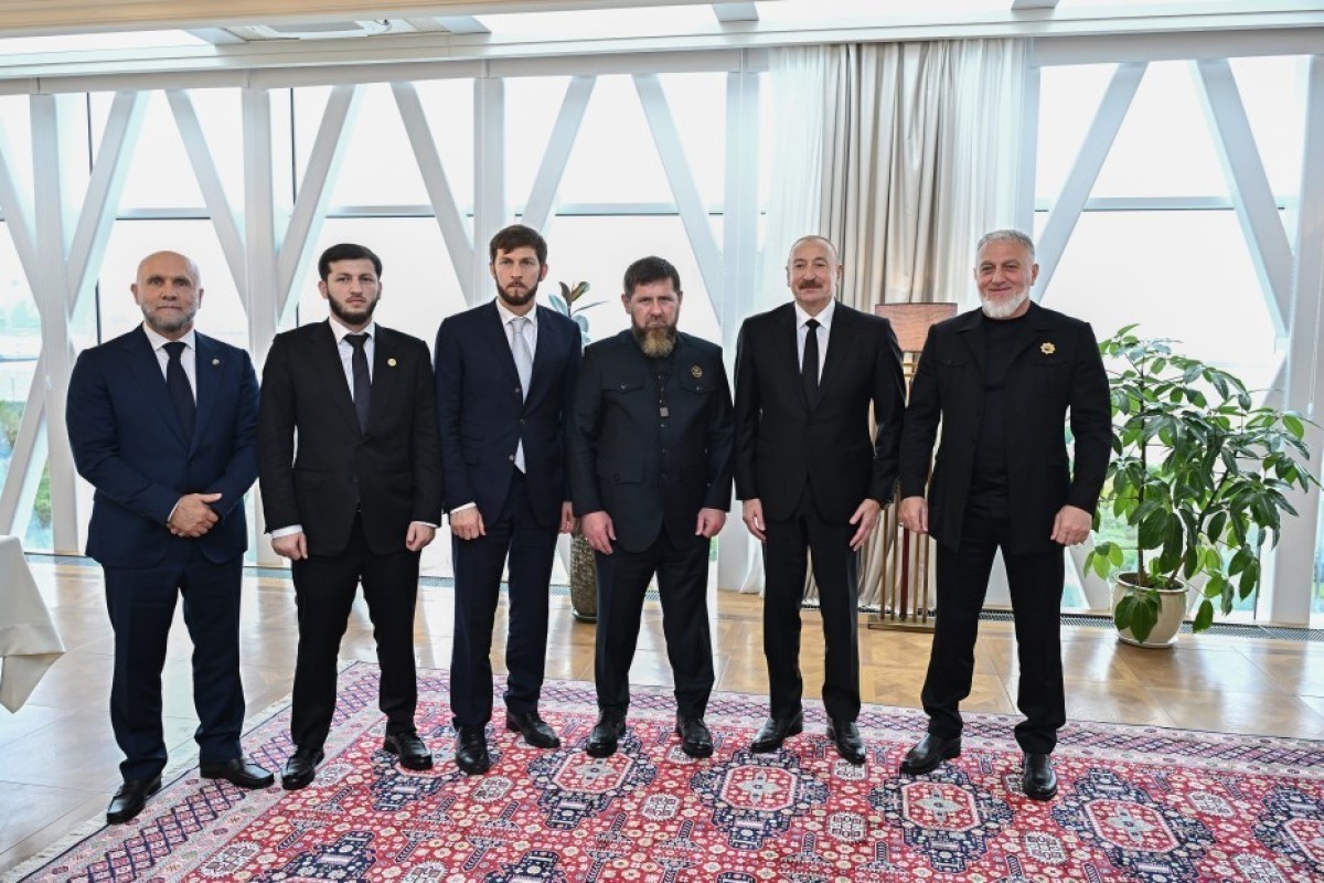 Ильхам Алиев и Рамзан Кадыров провели совместный обед-ФОТО 