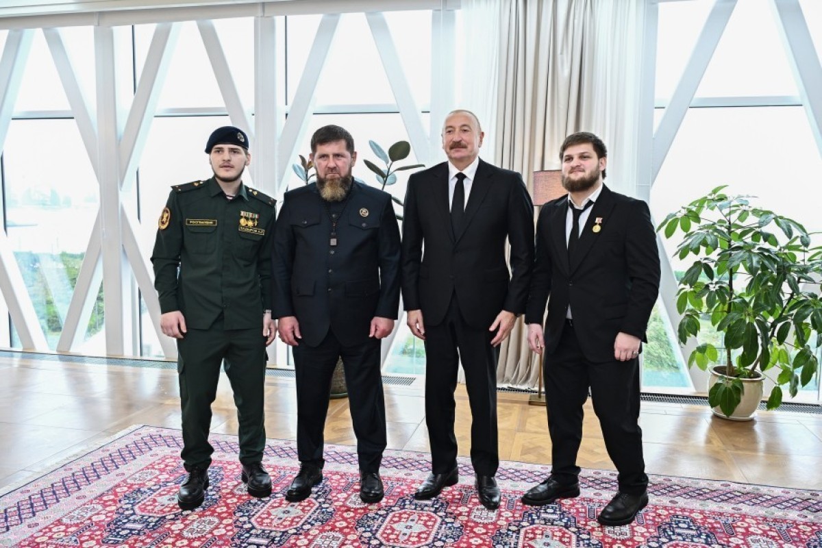 Ильхам Алиев и Рамзан Кадыров провели совместный обед-ФОТО 