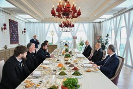 Ильхам Алиев и Рамзан Кадыров провели совместный обед-ФОТО 