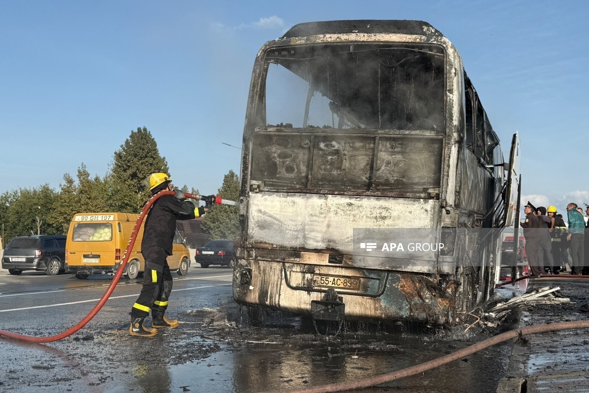В Уджаре во время движения загорелся пассажирский автобус-ФОТО 