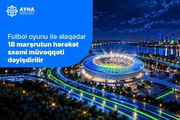 В Баку перекроют движение на одной из улиц из-за матча Лиги чемпионов