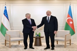 Президент Ильхам Алиев встретился с Президентом Узбекистана