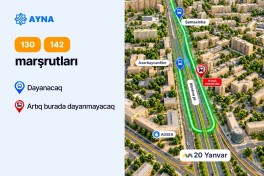 AYNA объявило об изменениях в движении автобусов у метро «20 Января»: НОВАЯ КАРТА  