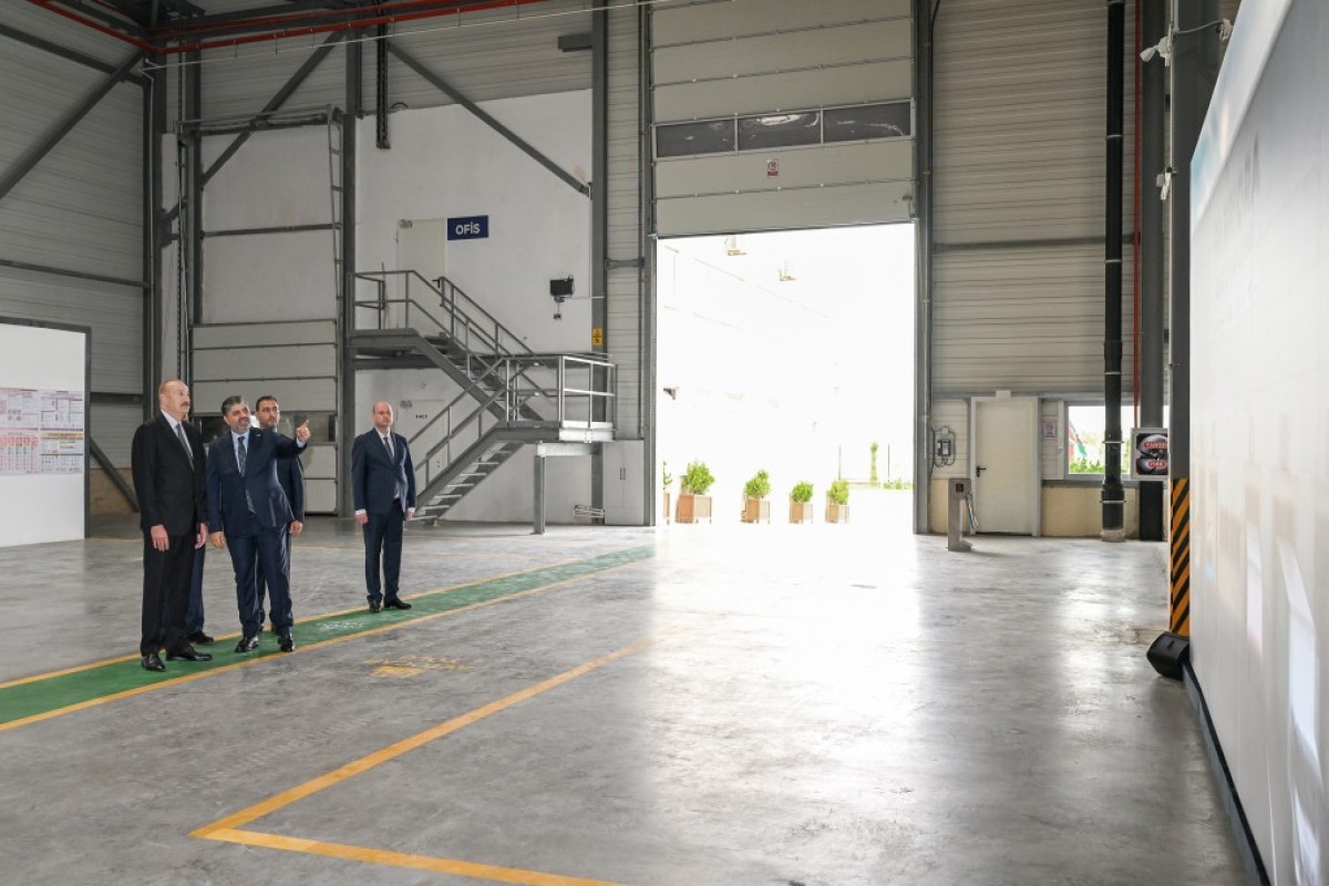 Ильхам Алиев принял участие в открытии завода Fabriora Group-ФОТО 