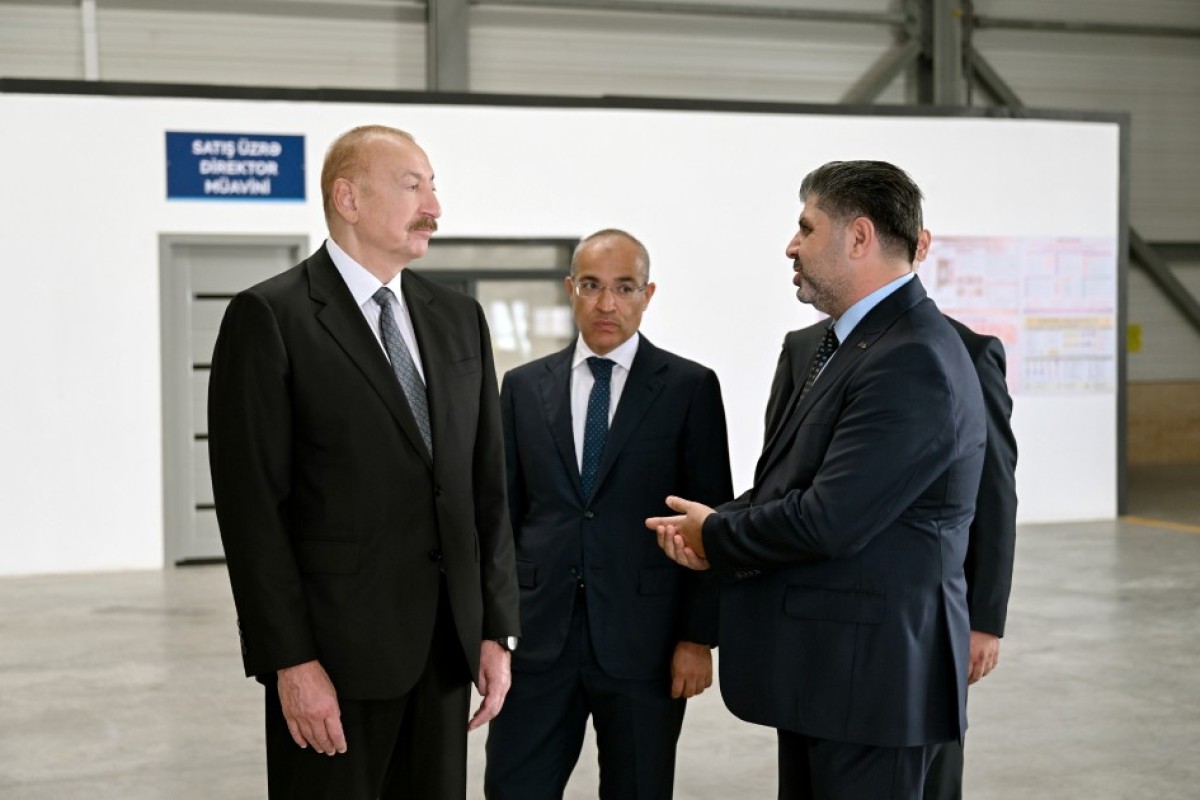 Ильхам Алиев принял участие в открытии завода Fabriora Group-ФОТО 
