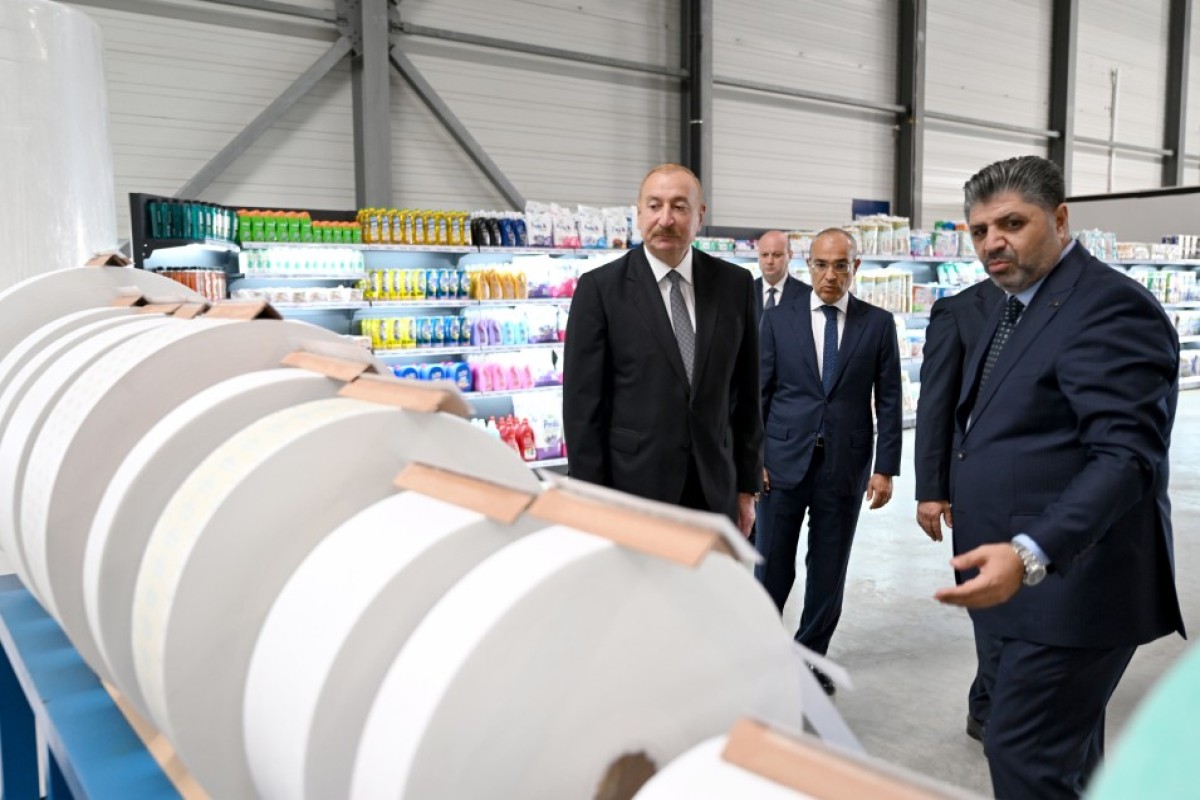 Ильхам Алиев принял участие в открытии завода Fabriora Group-ФОТО 