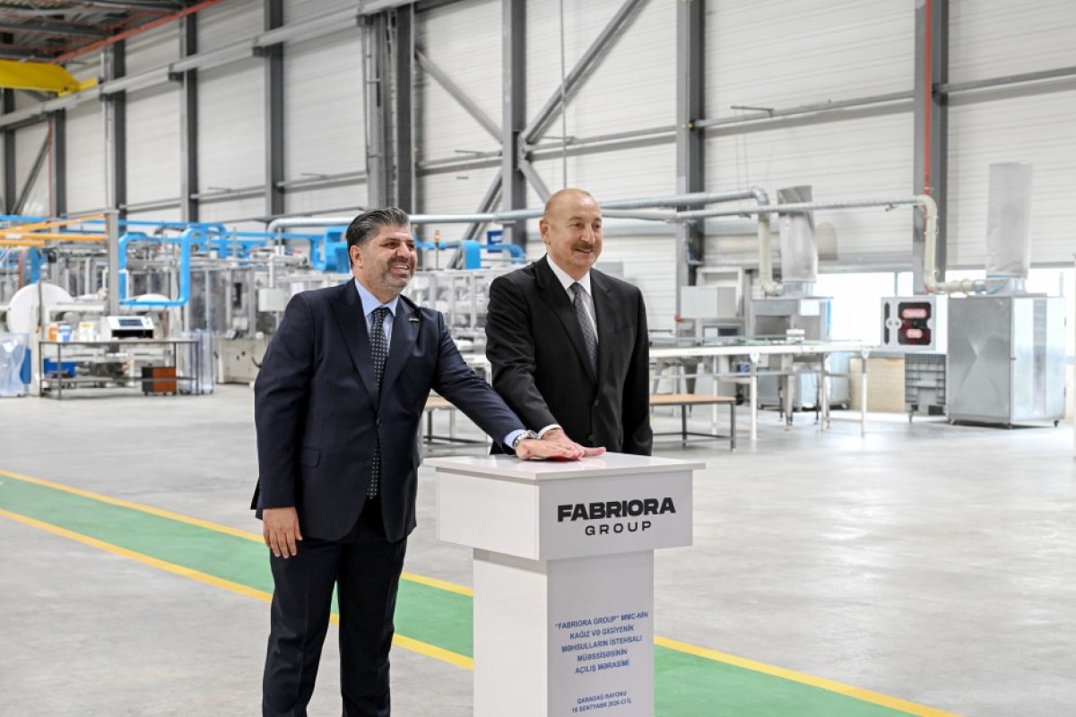 Ильхам Алиев принял участие в открытии завода Fabriora Group-ФОТО 