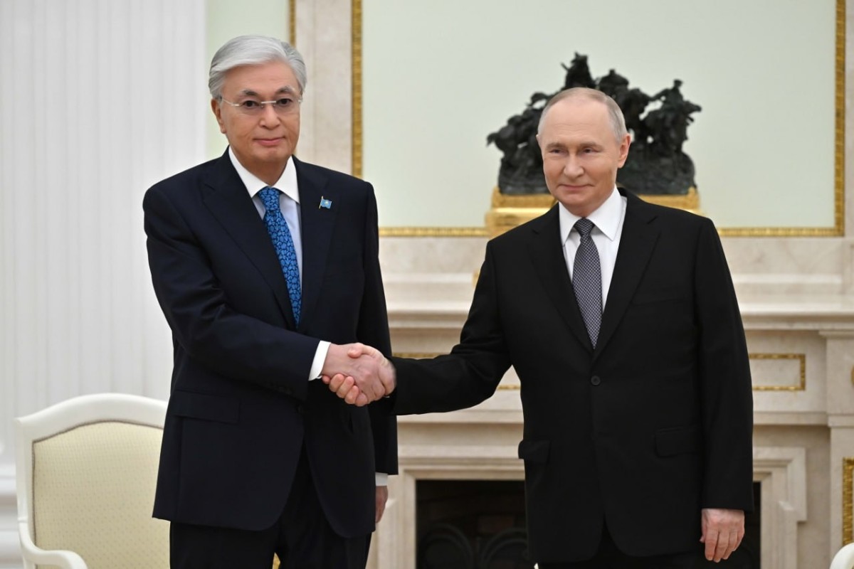 Президенты РФ и Казахстана Владимир Путин и Касым-Жомарт Токаев