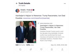 Трамп разместил в Truth Social интервью Хикмета Гаджиева изданию Newsmax  