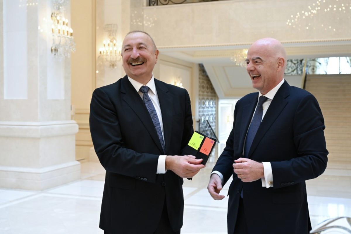 Инфантино на приеме у Алиева-ФОТО 