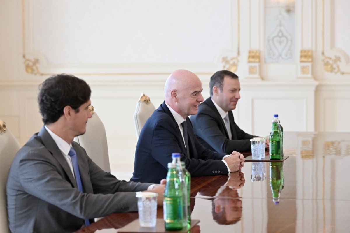 Инфантино на приеме у Алиева-ФОТО 